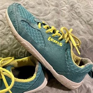 Lems Womens Primal 2 Teal Mesh Barefoot Trail Running Training Sneakers
